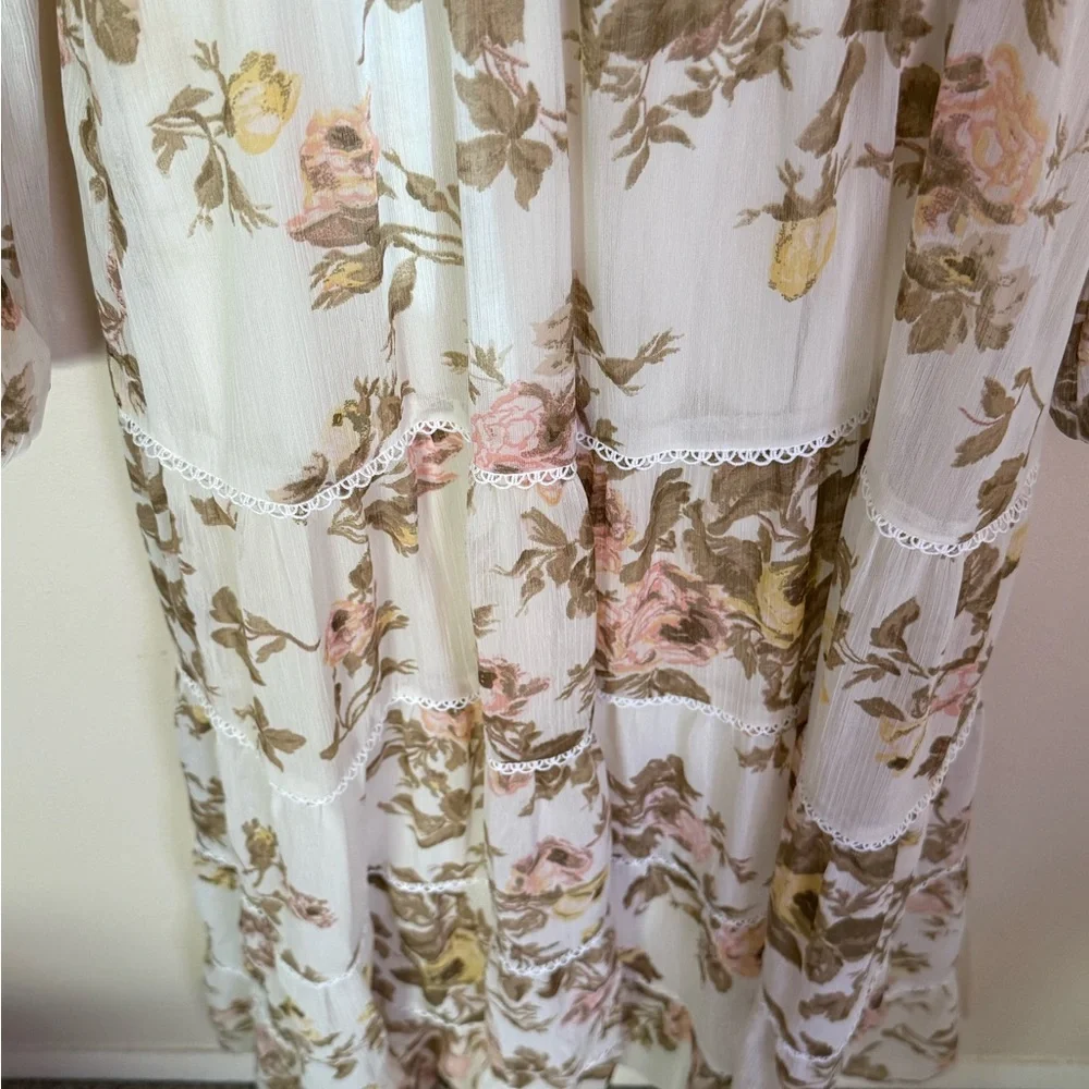 1. State Floral Tiered Maxi Dress with Long Sleeves,
Size Xs - Picture 6 of 7